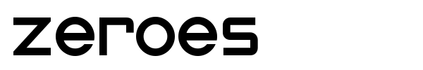 Zeroes font preview